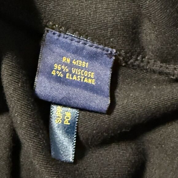 Polo Ralph Lauren Size Small Knit Fit And Flare Black Midi Dress Sleeveless - Picture 4 of 4